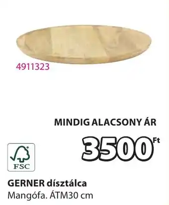 JYSK GERNER dísztálca ajánlat