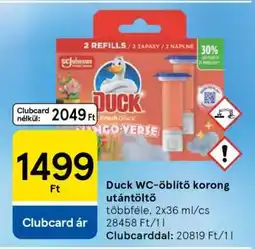 Tesco Duck WC-öblítő korong utántöltő ajánlat