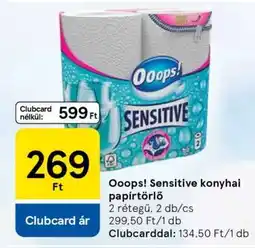 Tesco Ooops! Sensitive Konyhai Papírtörlő ajánlat