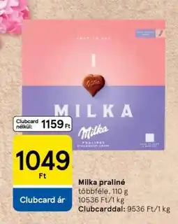 Tesco Milka praliné ajánlat