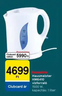 Tesco Hausmeister HM6410 vízforraló ajánlat