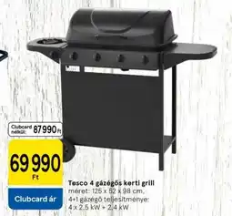 Tesco Tesco 4 gázégős kerti grill ajánlat