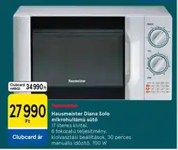 Tesco Hausmeister Diana Solo mikrohullámú sütő ajánlat