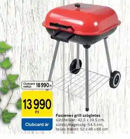 Tesco Faszénes grill szögletes ajánlat
