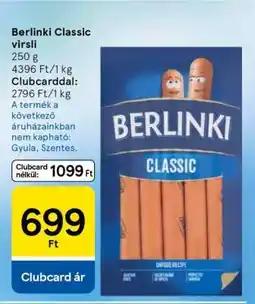 Tesco Berlinki Classic virsli ajánlat