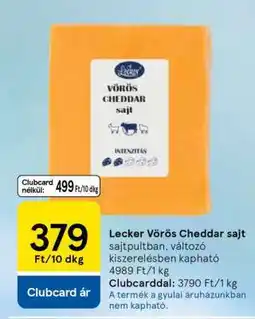 Tesco Lecker Vörös Cheddar sajt ajánlat
