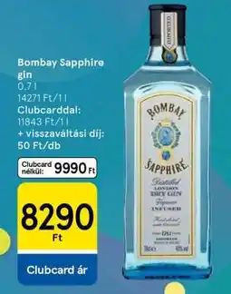 Tesco Bombay Sapphire gin ajánlat