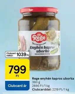 Tesco Rege enyhén kapros uborka ajánlat