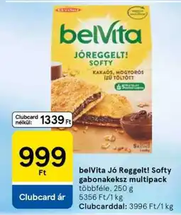 Tesco belVita Jó Reggelt! Softy gabonakeksz multipack ajánlat