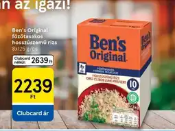 Tesco Ben's Original főzőtasakos hosszúszemű rizs ajánlat