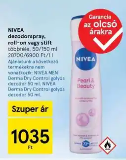 Tesco NIVEA dezodorspray, roll-on vagy stift ajánlat