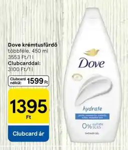 Tesco DOVE Krémtusfürdő ajánlat