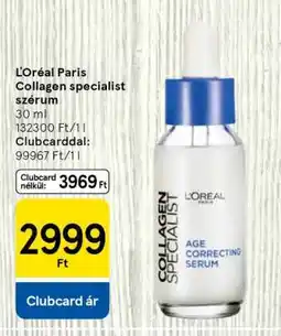 Tesco L’Oréal Paris Collagen specialist szérum ajánlat