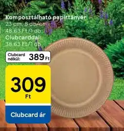 Tesco Komposztálható papírtányér ajánlat