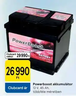 Tesco Powerboost akkumulátor ajánlat