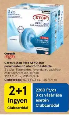 Tesco Ceresit Stop Pára Aero 360° Páramentesítő Utántöltő Tabletta ajánlat