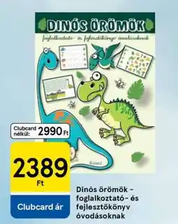 Tesco Dinós örömök – foglalkoztató- és fejlesztőkönyv óvodásoknak ajánlat