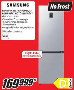 Media Markt Samsung RB34C670DSA/EF kombinált hűtőszekrény ajánlat