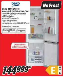 Media Markt Beko B1RCNA3445 kombinált hűtőszekrény ajánlat