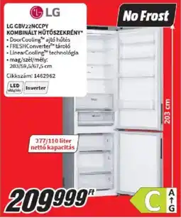 Media Markt LG GBV22NCCPY kombinált hűtőszekrény ajánlat