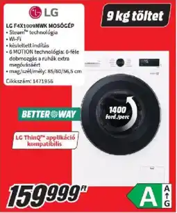 Media Markt LG F4X1009NWK mosógép ajánlat