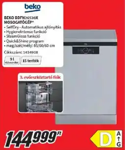 Media Markt Beko BDFN26530X mosogatógép ajánlat