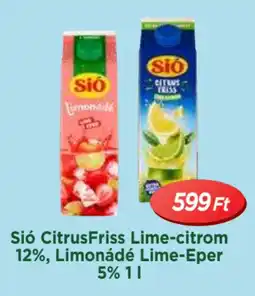 Real Sió citrusfriss lime-citrom 12%, limonádé lime-eper 5% ajánlat