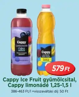 Real Cappy ice fruit gyümölcsital, cappy limonádé ajánlat