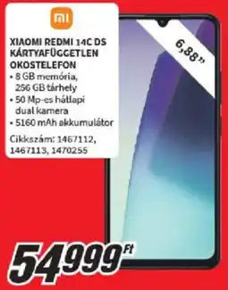 Media Markt Xiaomi Redmi 14C DS kártyafüggetlen okostelefon ajánlat