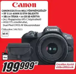Media Markt Canon EOS R100 MILC fényképezőgép ajánlat