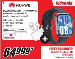 Media Markt Huawei Watch FIT 4 okosóra ajánlat