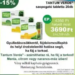 PatikaPlus TANTUM VERDE szopogató tabletta ajánlat