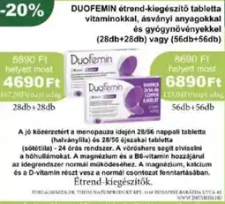 PatikaPlus DUOFEMIN étrend-kiegészítő tabletta vitaminokkal ajánlat