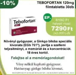 PatikaPlus Tebofortan filmtabletta ajánlat