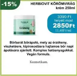 PatikaPlus Herbiovit körömvirág krém ajánlat