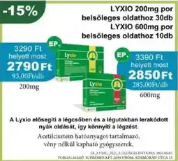 PatikaPlus LYXIO 200mg por belsőleges oldathoz ajánlat