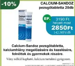 PatikaPlus Calcium-Sandoz pezsgőtabletta ajánlat