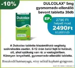 PatikaPlus Dulcolax gyomornedv-ellenálló bevont tabletta ajánlat