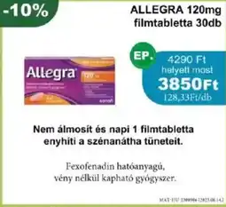 PatikaPlus Allegra filmtabletta ajánlat
