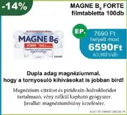 PatikaPlus Magne B6 Forte filmtabletta ajánlat