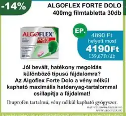 PatikaPlus Algoflex Forte Dolo filmtabletta ajánlat