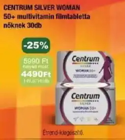 PatikaPlus Centrum Silver Woman 50+ multivitamin filmtabletta nöknek ajánlat
