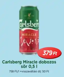 Real Carlsberg miracle dobozos sör ajánlat