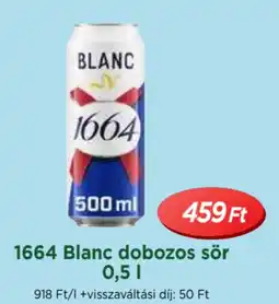 Real 1664 Blanc dobozos sör ajánlat