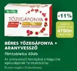 PatikaPlus Béres tőzegáfonya + aranyvessző filmtabletta ajánlat
