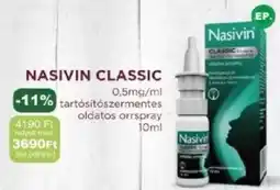 PatikaPlus Nasivin Classic tartósítószermentes oldatos orrspray ajánlat
