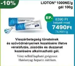 PatikaPlus Lioton gél ajánlat