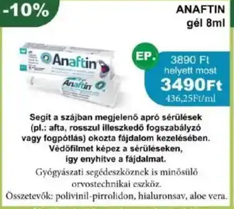 PatikaPlus Anaftin gél ajánlat