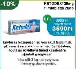 PatikaPlus Ketodex filmtabletta ajánlat