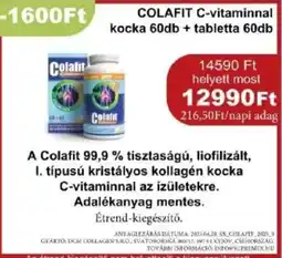 PatikaPlus Colafit C-vitaminnal kocka + tabletta ajánlat